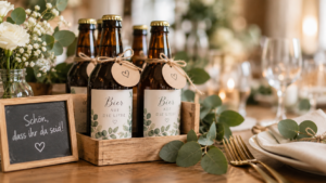 Bier als Gastgeschenke in Holzbox